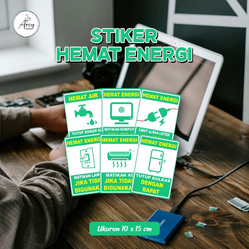 

Stiker Hemat Energi Hemat Air , Matikan Listrik
