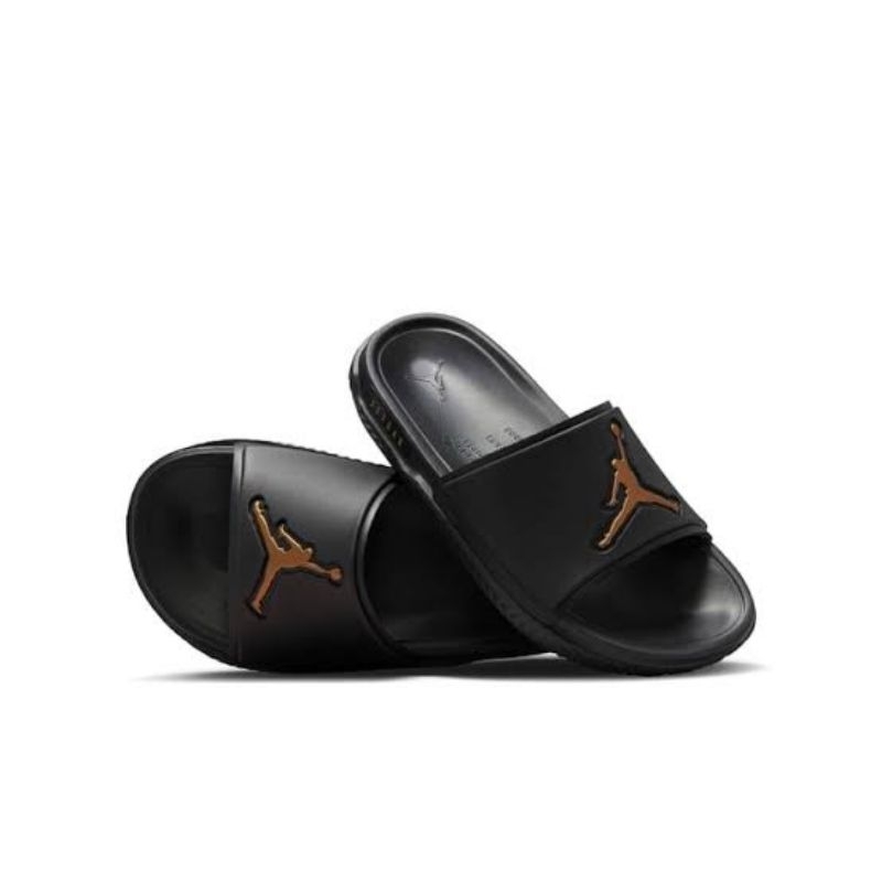 Sandal Pria JORDAN Jumpman Slide Black Gold ORIGINAL