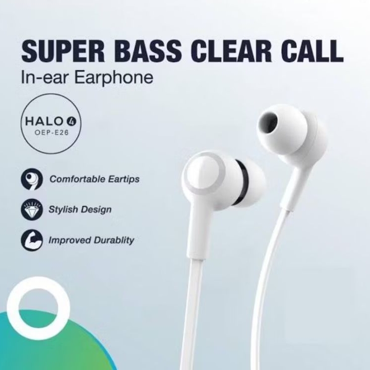 ORAIMO EARPHONE SUPER BASS CLEAR CALL IN EAR OEP-E26