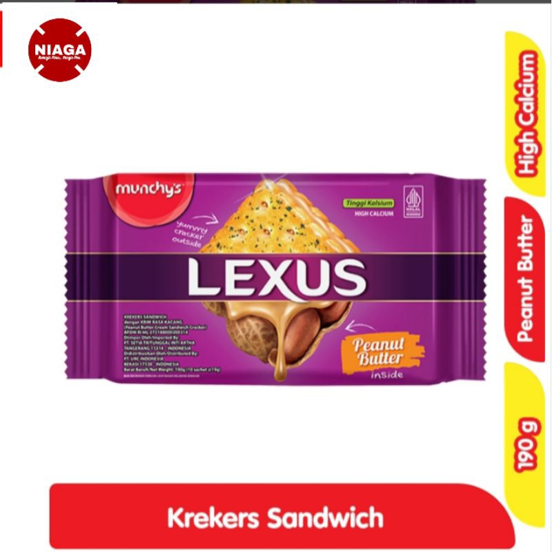 

munchy's Lexus Biskuit Sandwich Selai Kacang 190 g