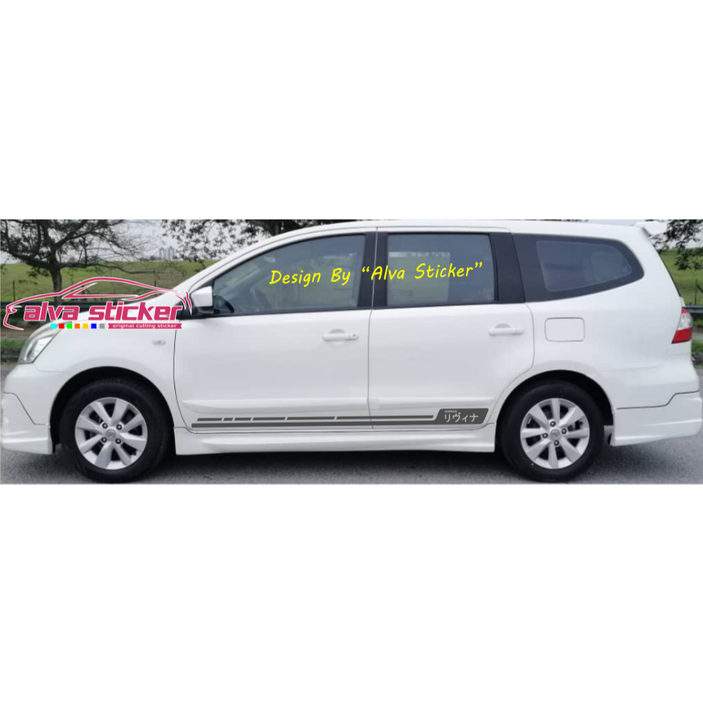 Sticker livina stiker list stripe body mobil nissan livina sticker nissan livina kanji jdm style sti