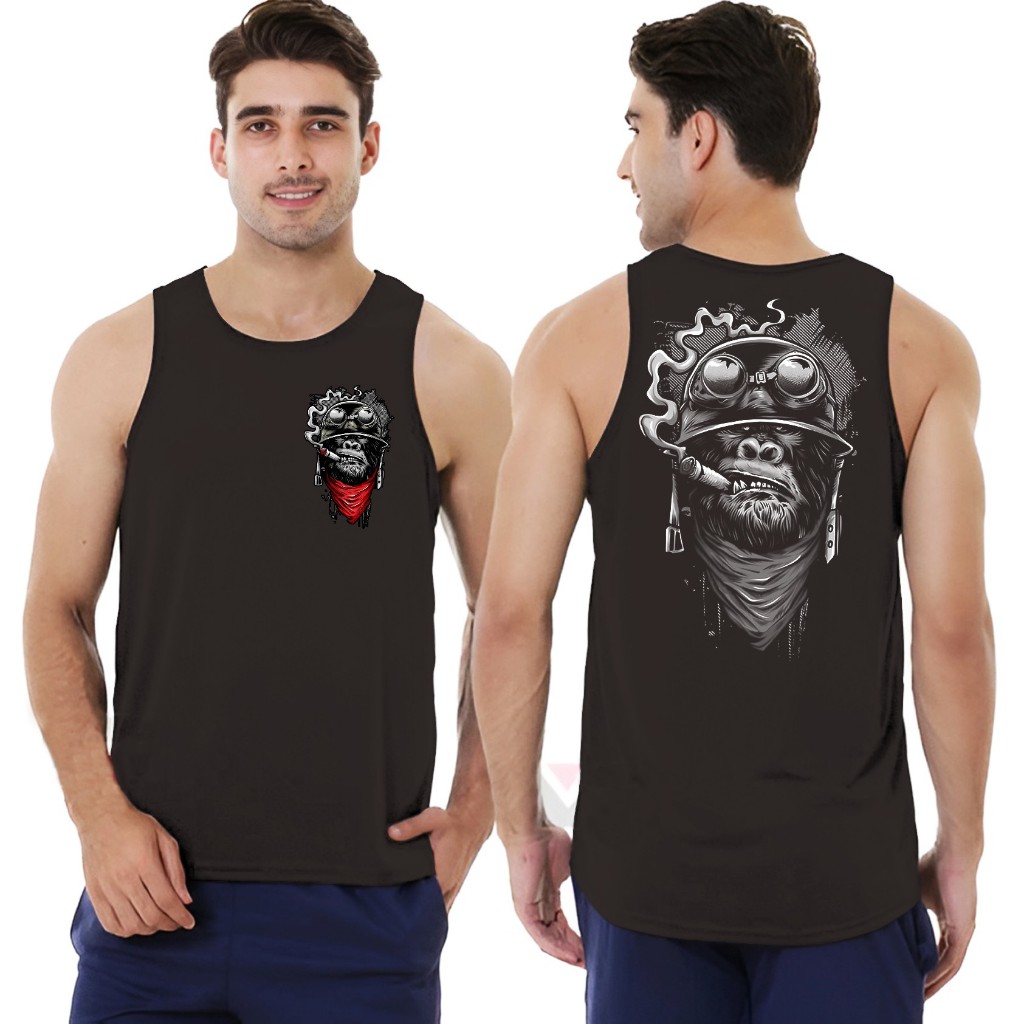 Singlet Distro Pria Keren / Kaos Distro Pria Singlet Keren sablon kingkong / Baju Singlet Distro / K