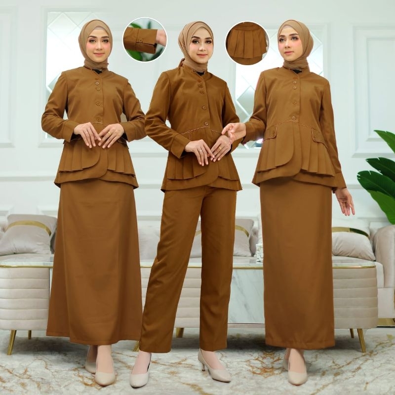 blazer wanita seragam dinas Pemda baju khaki seragam Pemda seragam khaki ASN pns baju kantor