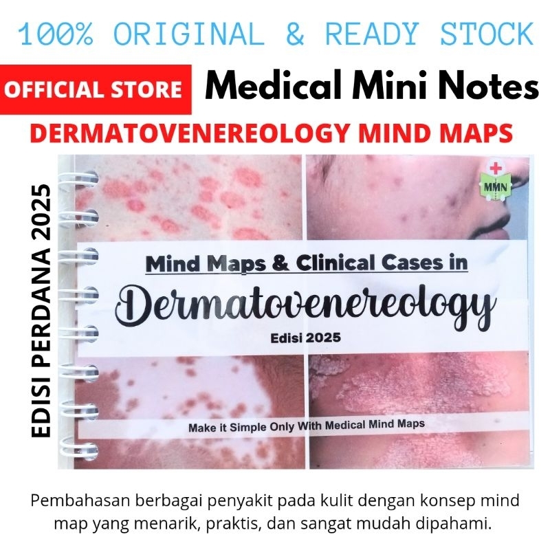 Original Edisi 2025 | Buku Dermatovenereology Mind Map / Buku Mind Map Kulit