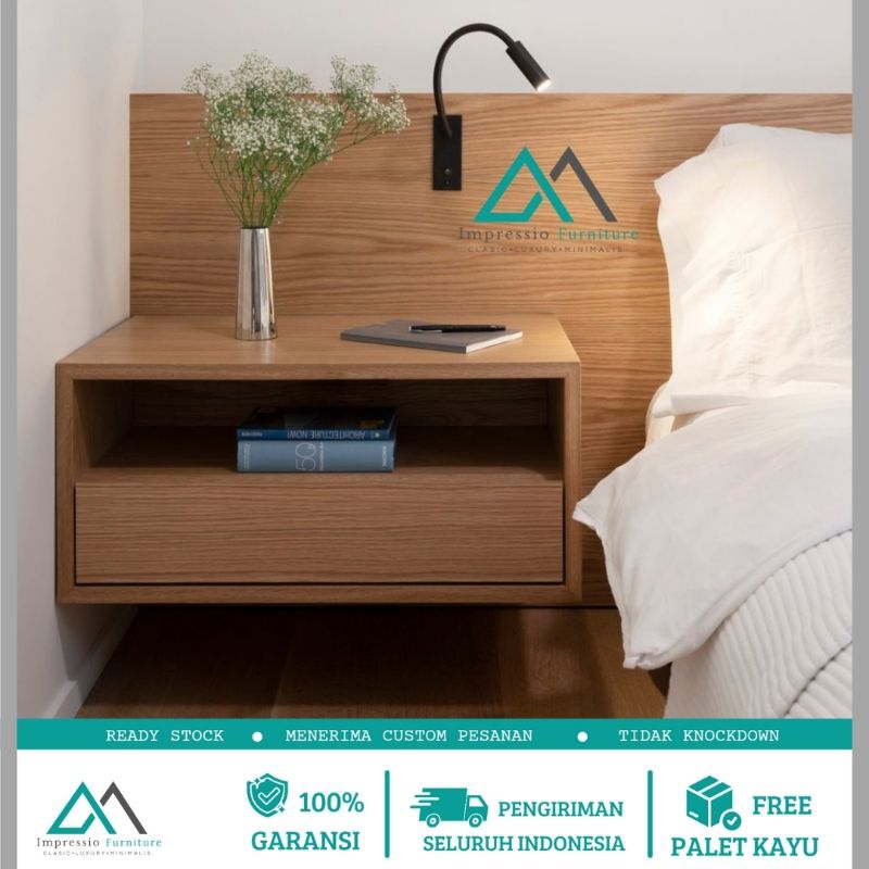 nakas gantung bedside nakas Minimalis hias dinding nakas gantung