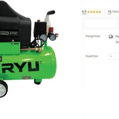 

Air Compressor RYU 1 HP 25 L RCP100-1 Kompresor Angin RCP 100-1 1hp