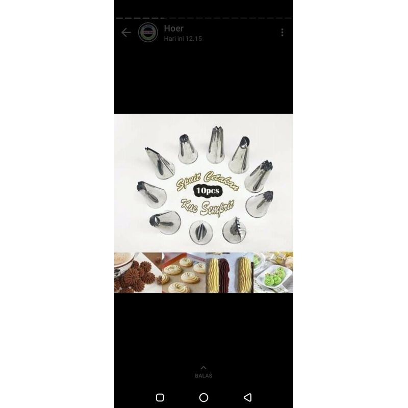 cetakan spuit kecil set 10 macam varian cetakan kue kering