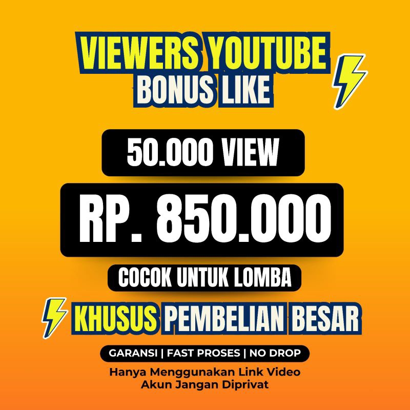 View Youtube Permanen Orderan Besar Bonus Likes Youtube Bergaransi Proses Cepat