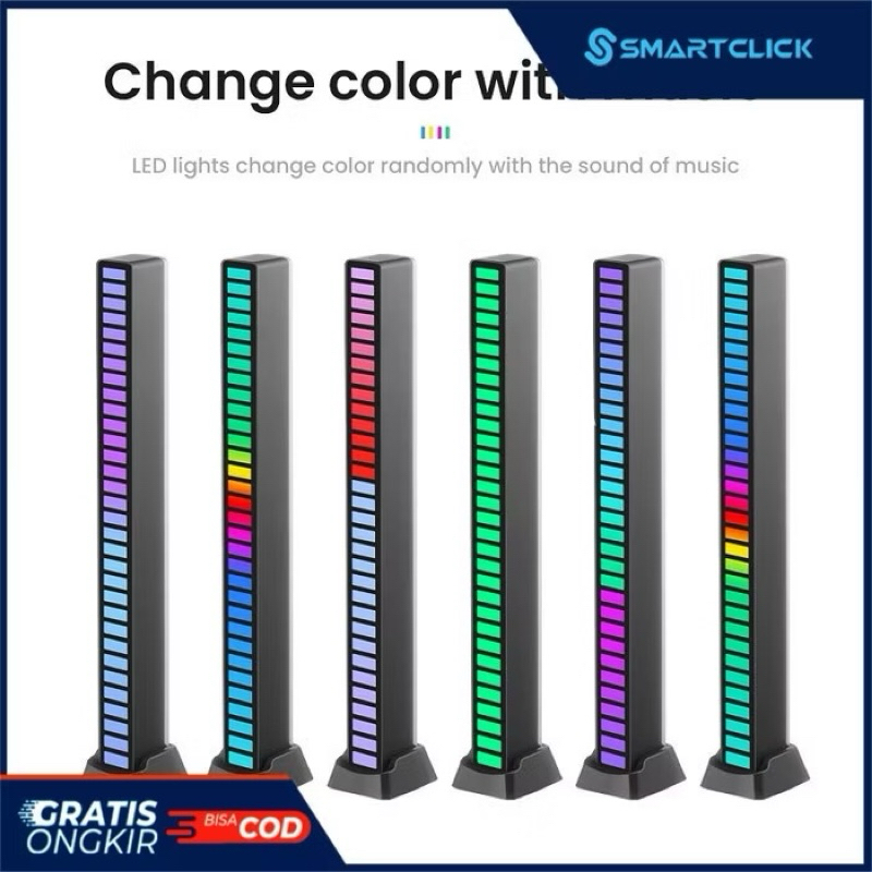 Lampu Led RGB Bar Strip Spectrum Audio Indicator Musik Sound Control