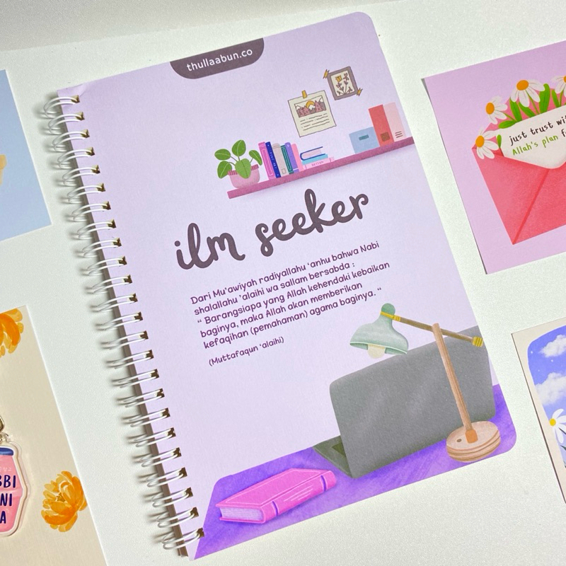 

Ilm Seeker | Notebook Spiral | Hardcover | Softcover | Custom Notebook | Hadiah Muslim