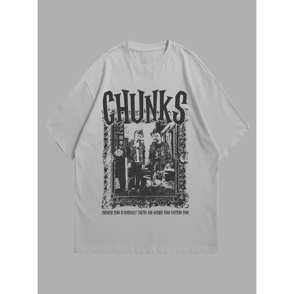 CHUNKS Kaos Punk Friend Japan Skena Korea baju atasan wanita terbaru kekinian kaos pria size skena v