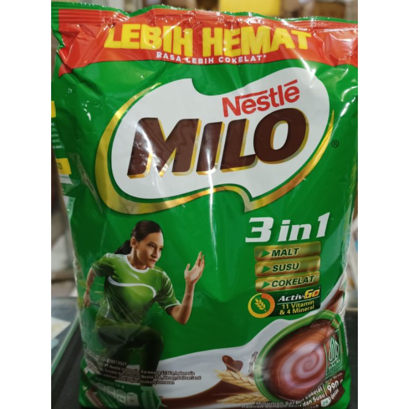 

NESTLE MILO 3 in 1 990gr RASA LEBIH COKELAT