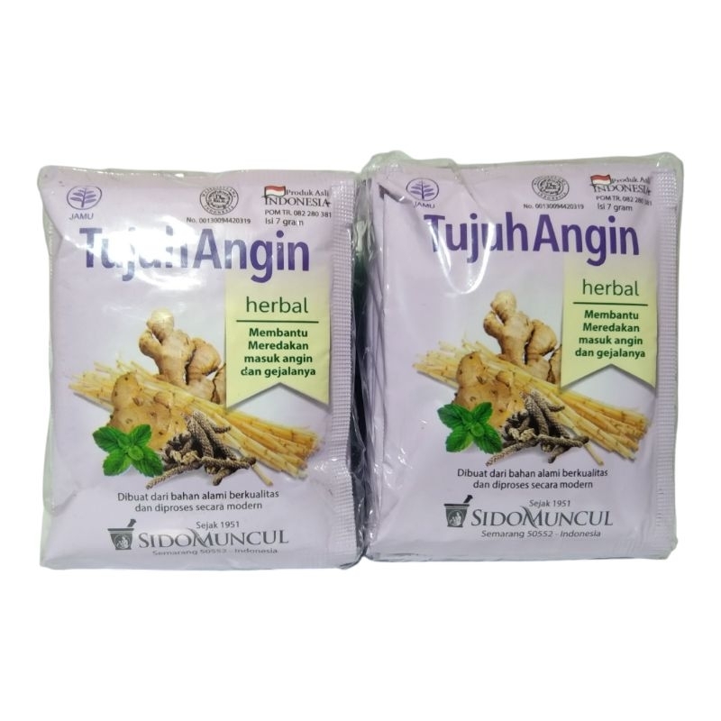 

Jamu Tujuh Angin / 7 Angin Sidomuncul 1pack isi 10sachet