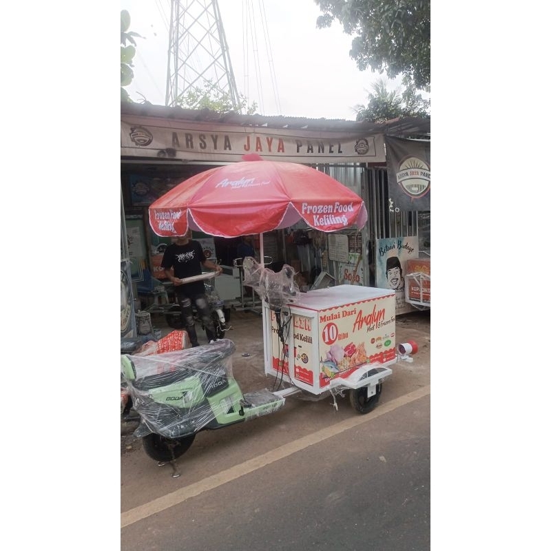 gerobak kopi keliling sepeda listrik