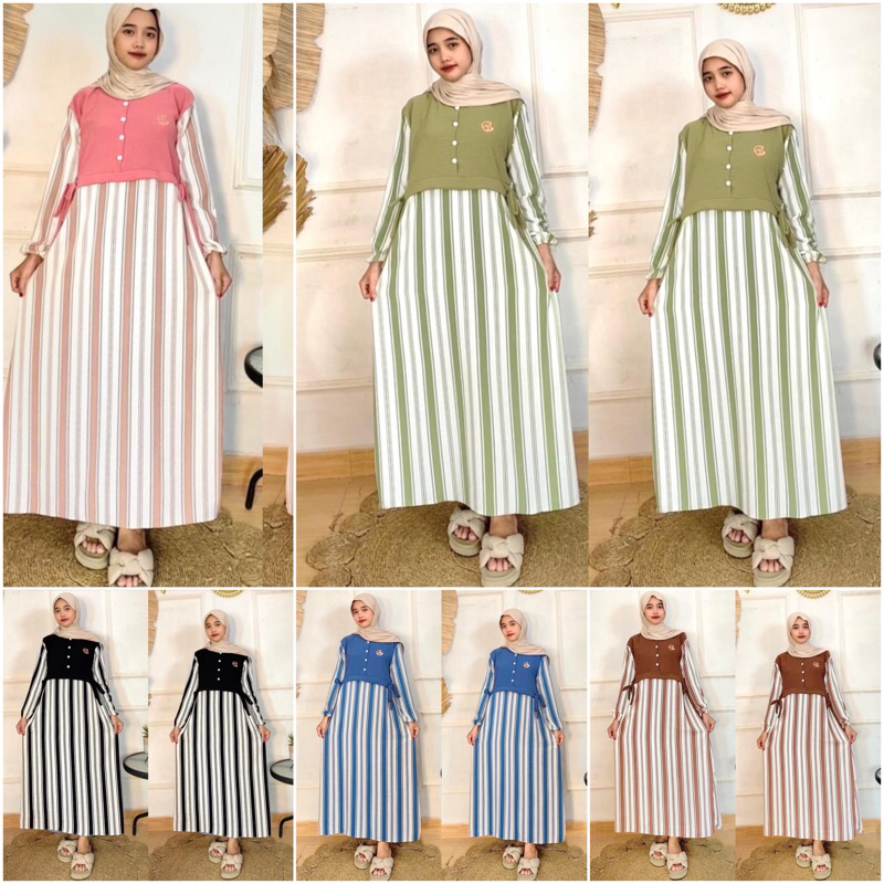 Gamis Salur Kombinasi