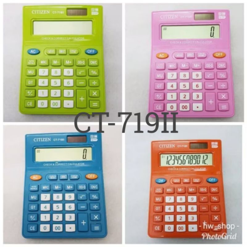 

kalkulator citizen ct-719ii calculator calculator dagang ct 718c 12digit