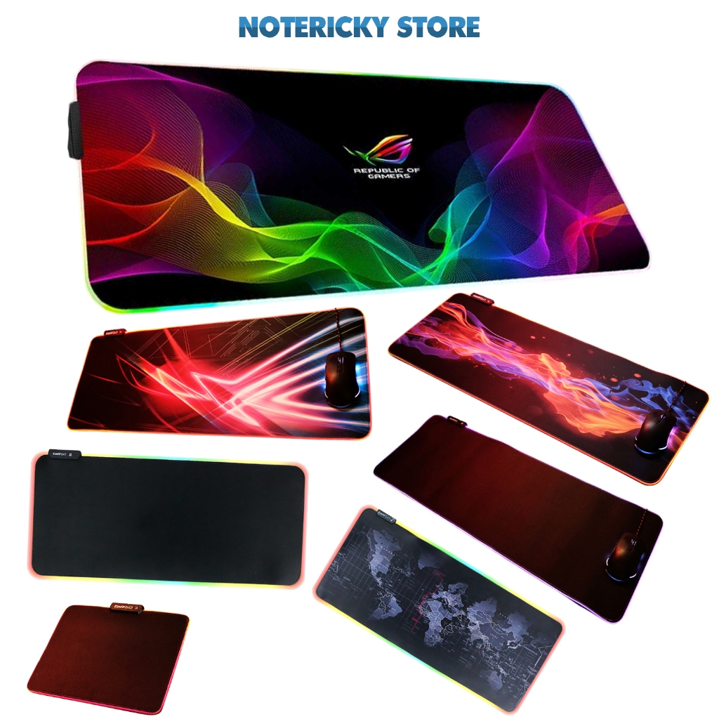 Mousepad Deskmat Gaming RGB Big Size XL XXL Rubber Motif Lengkap Ukuran Jumbo Anti Slip Mousepad Ala