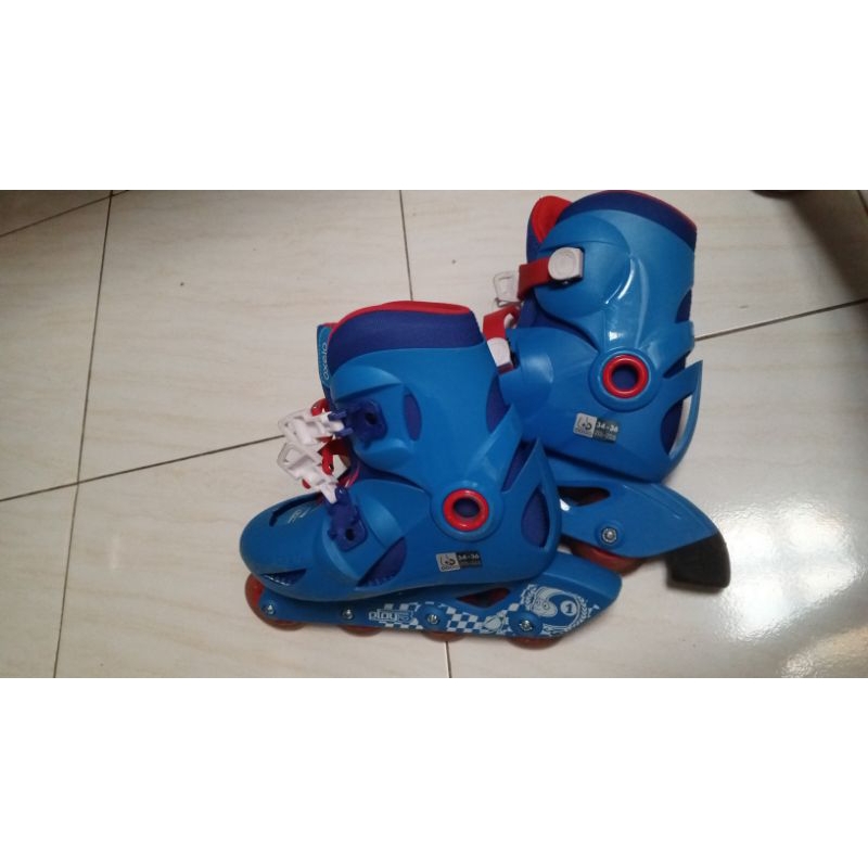 PRELOVED sepatu roda decathlon oxelo inline skate anak size 34-36