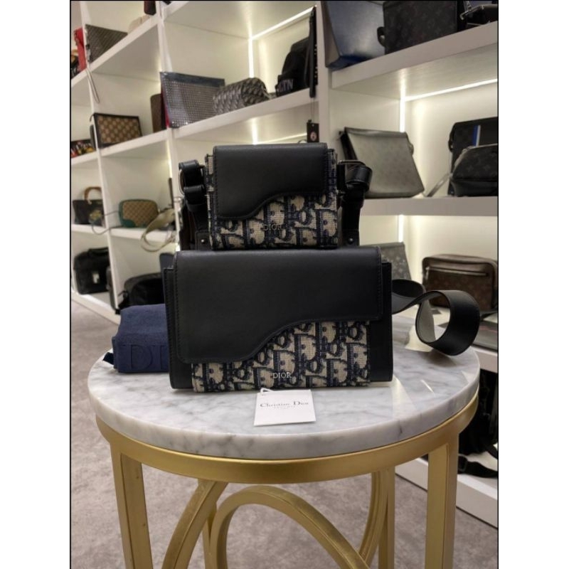 Dior Duo Oblique Messenger Sling Bag