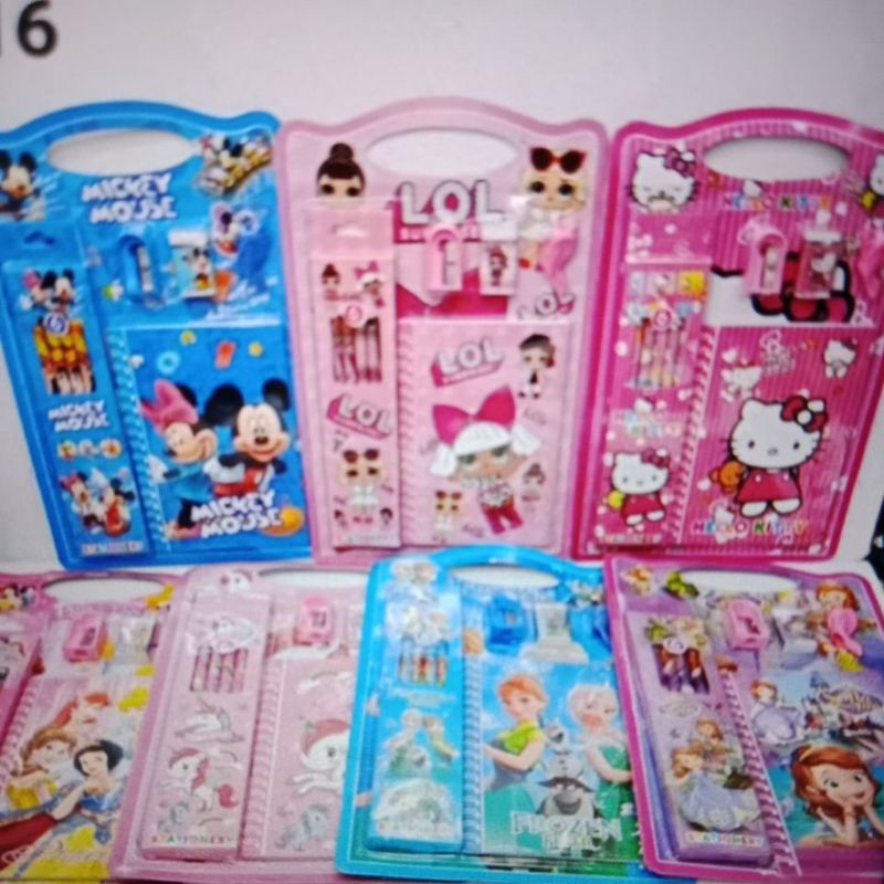 

PROMO NEW paket study set LOL komplit 10 in 1 alat tulis KFD3
