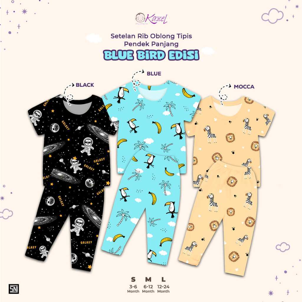 Kazel Setelan CPR Baju Pendek Celana Panjang