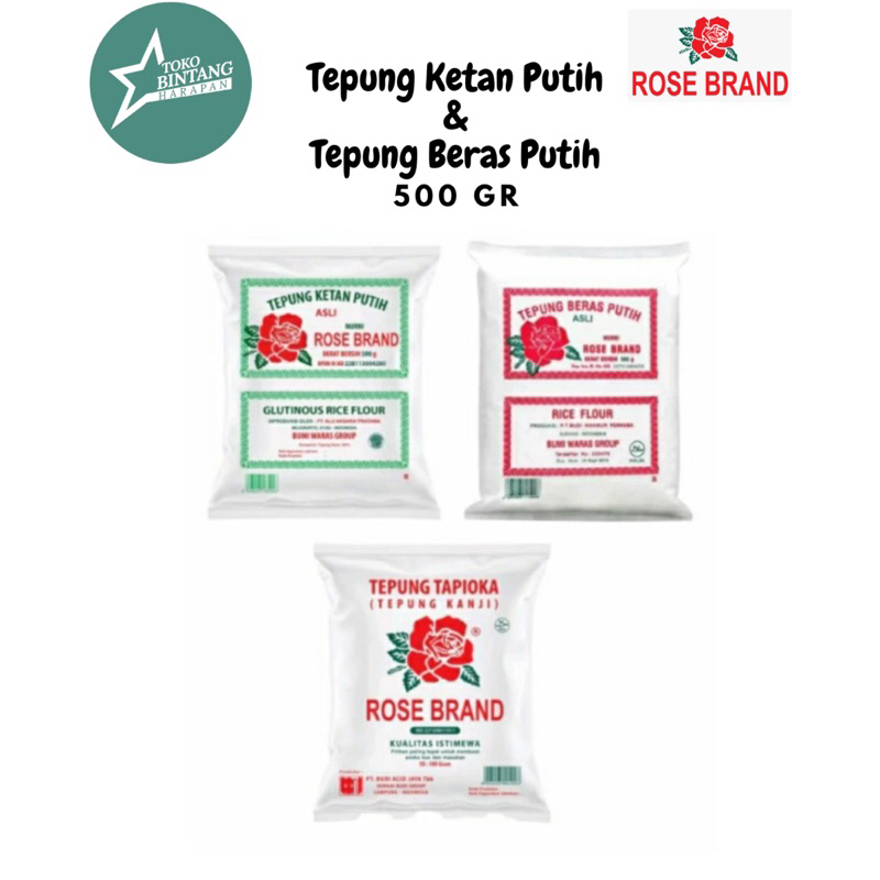 

Rosebrand Tepung Beras Putih/Tepung Ketan Putih 500gr