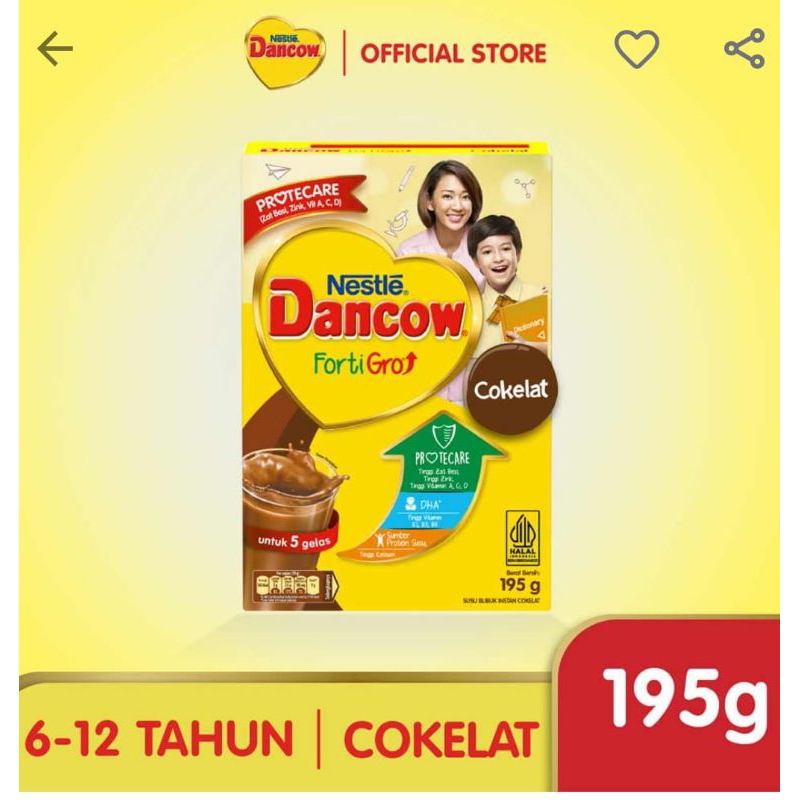 

Dancow fortigro coklat 195gr