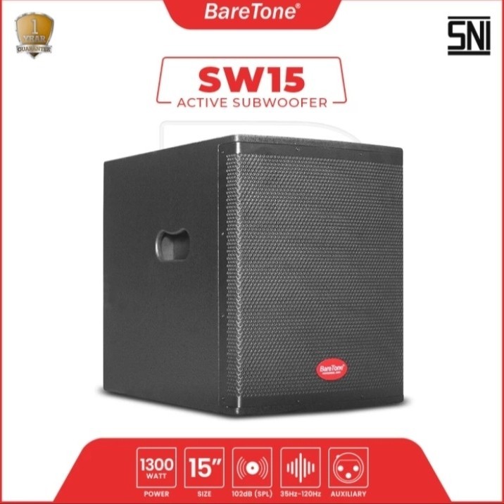 (JUAL 1 BUAH) Subwoofer Aktif Baretone 15 inch karaoke SW15 /SW 15 - ORIGINAL GARANSI