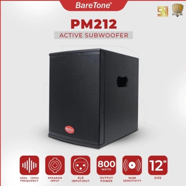 SPEAKER BARETONE SUBWOFER AKTIF PM212 / PM 212 – ORIGINAL GARANSI