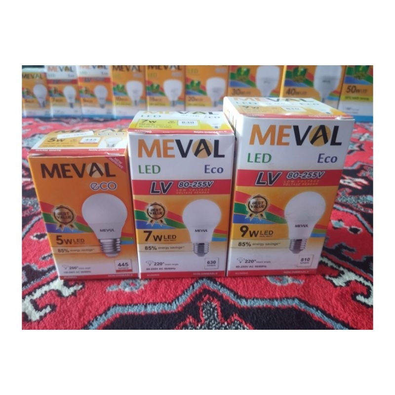 Meval lampu LED kuning merek meval 9w 7w 5w 3w
