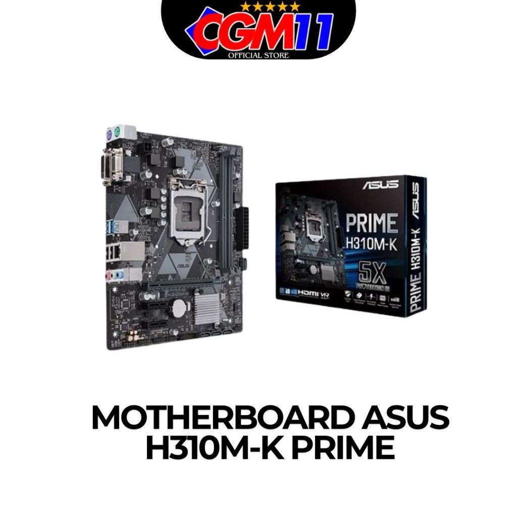 MOTHERBOARD/MOBO ASUS H310M-K PRIME WARRANTY 1TAHUN