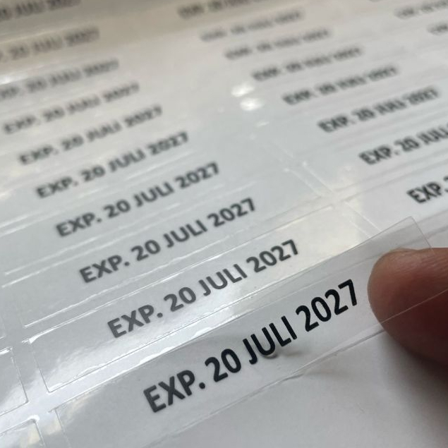 

Print Sticker Transparan A3+ Cetak Label Kemasan Transparan Plastik Custom Design Dan Bentuk Potong