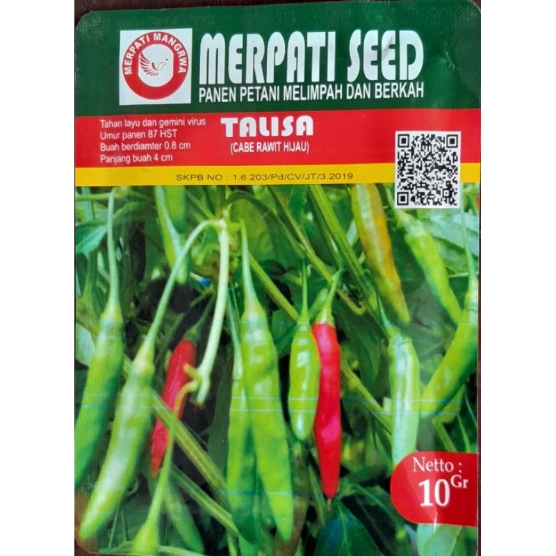 benih cabe rawit hijau merunduk 10 gr Talisa