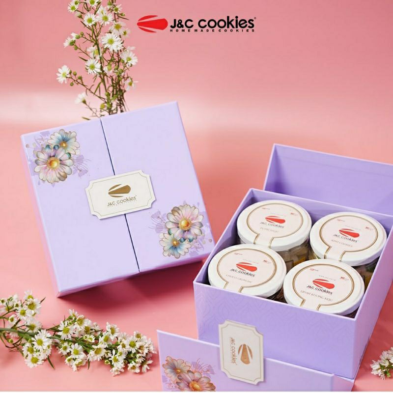

HAMPERS JNC COOKIES FLOR SERIES ISI 4 KACA
