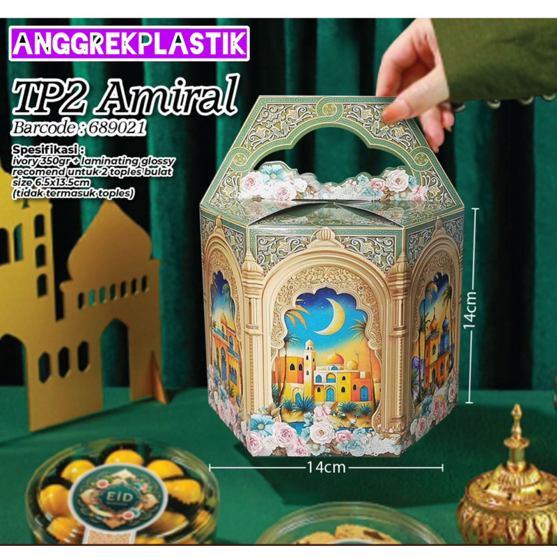 

dus box 2 toples kue 400 gr lebaran Idul Fitri