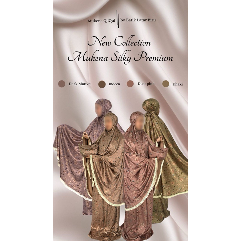 MUKENA DEWASA SILKY JUMBO | SATIN SILK ARMANI TERBUAT DARI SUTRA | MUKENA QILQUL PREMIUM