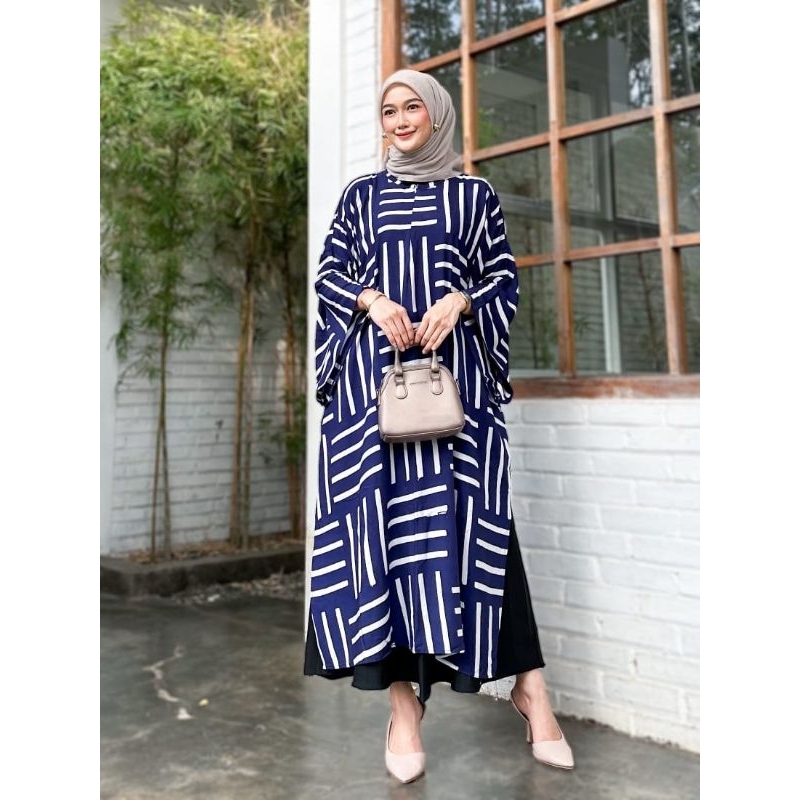 LONG TUNIK BATIK CAP PREMIUM LD 160 TUNIK KIMONO JUMBO BAJU ATASAN