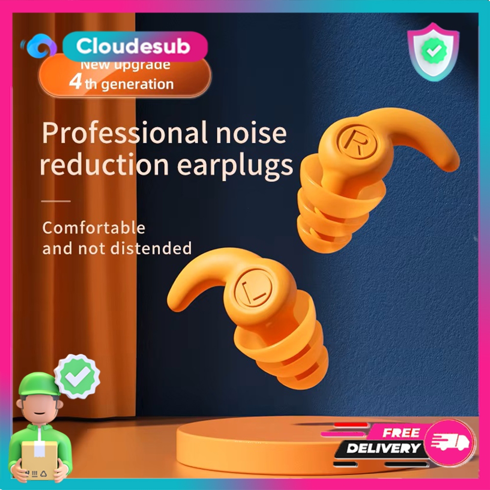 Penutup Kuping Telinga Tidur Peredam Suara Earplug Earmuff Travel Pesawat Anti Bising Waterproof Sil
