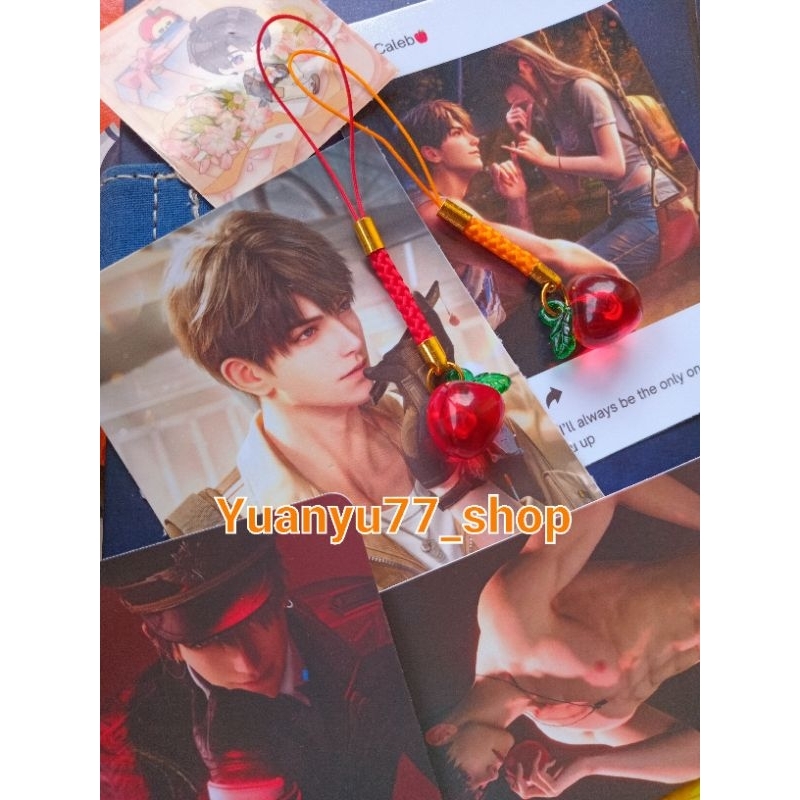 Yuanyu77_shop/Caleb Phone strap apel/Caleb gantungan hp apel/Love and Deepspace Caleb Apel Fanmade/L
