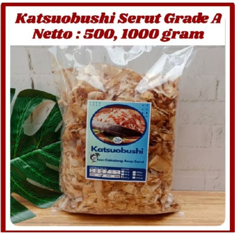 

katsuobushi/Dashi 100% Daging ikan cakalang serut/bonito flakes grade A HALAL kemasan 100-250-500