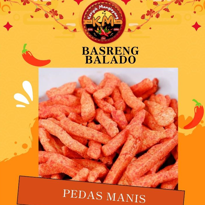 

500 Gram - Basreng Sultan Bandung Varian Rasa Balado