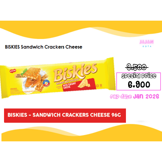 

Biskies Cheese Sandwich Crackers 96 gram