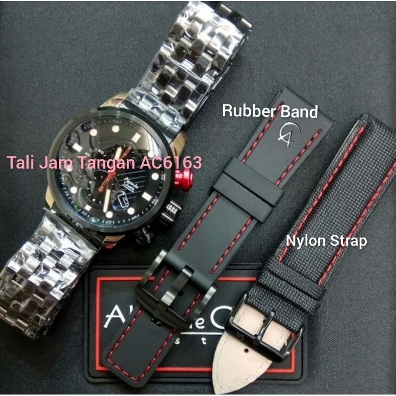 STRAP TALI JAM TANGAN KULIT JAM TANGAN ALEXANDRE CHRISTIE AC6163 AC 6163