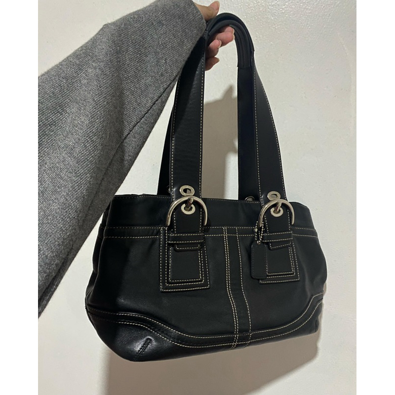 Coach Vintage Soho Tote Bag ini Black Leather