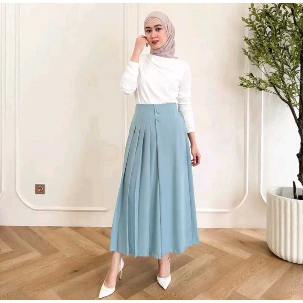 Terlaris CELAN ROK KULOT CILLIE PANDT.KULOT PREMIU, SELLINA Cellie Kulot Pleats Rok Celana Casual Fi