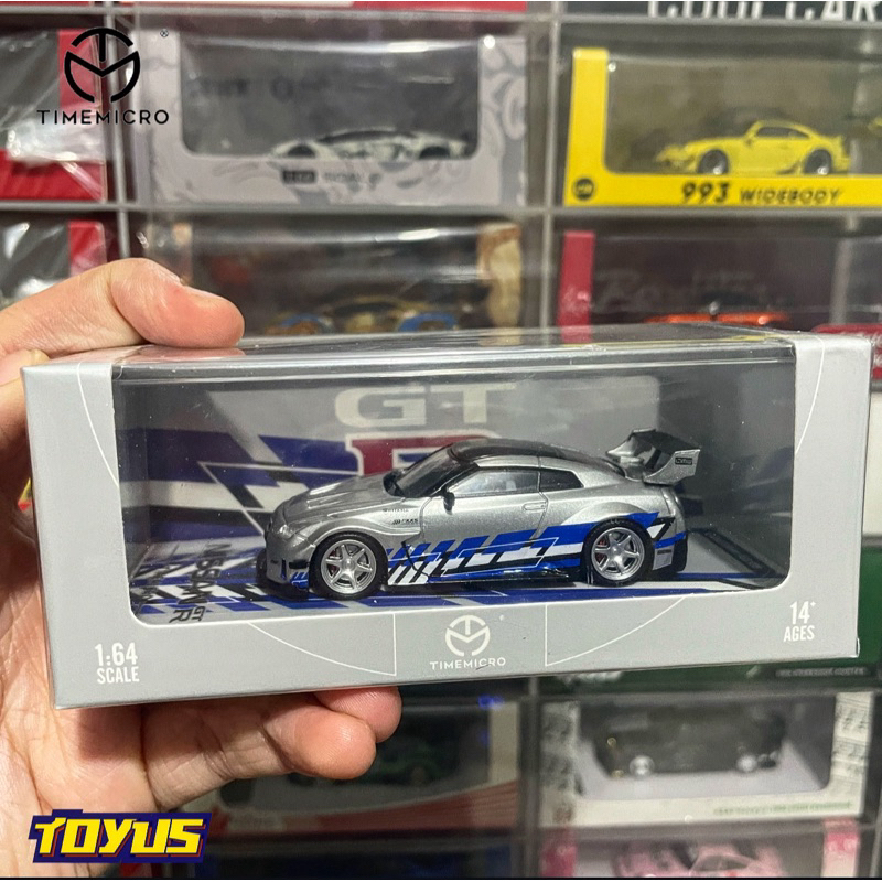 Time Micro - Nissan GTR R35 Fast and Furious Livery Silver Blue - Time Model
