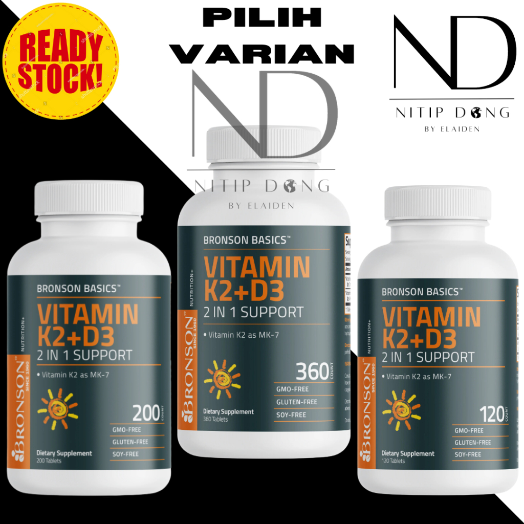 Bronson BASICS Vitamin D3 K2 5000IU 90MCG