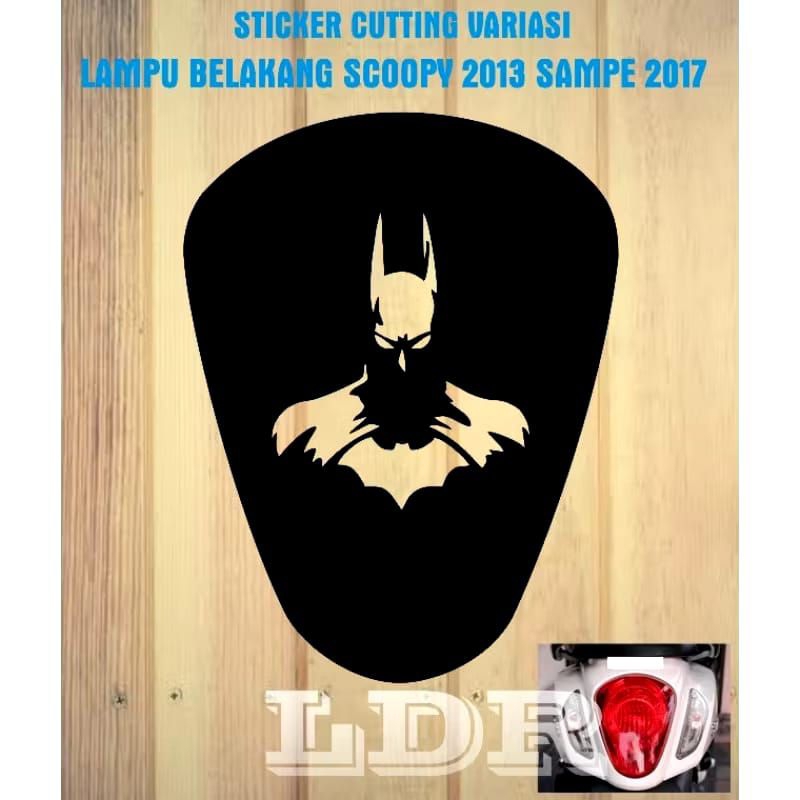 stiker cutting variasi motif gambar lampu belakang scoopy fi 2013,2014,2015,2016,2017