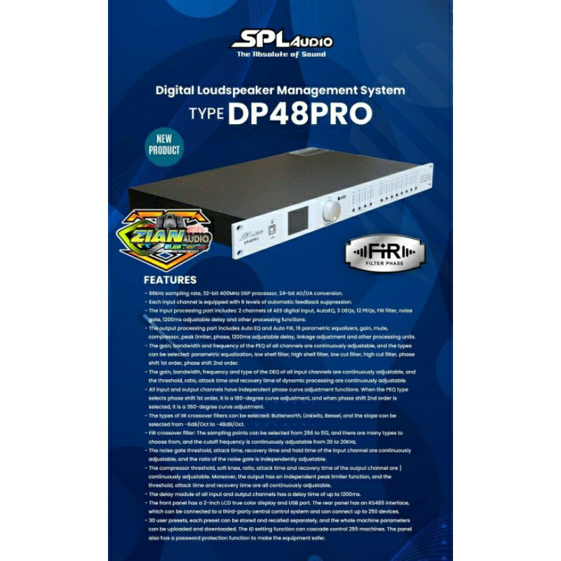 SPL Audio Digital Loudspeaker Management System DP48PRO Fir Original(Bonus Kaos)
