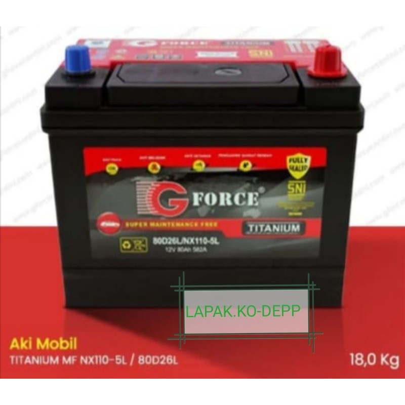 AKI MOBIL 80D26L/NX110-5L MERK G-FORCE TITANIUM MF